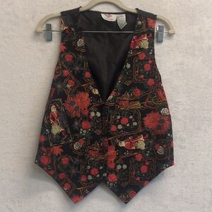 Nut‎ Cracker Vintage Holiday Christmas Santa Vest Size M